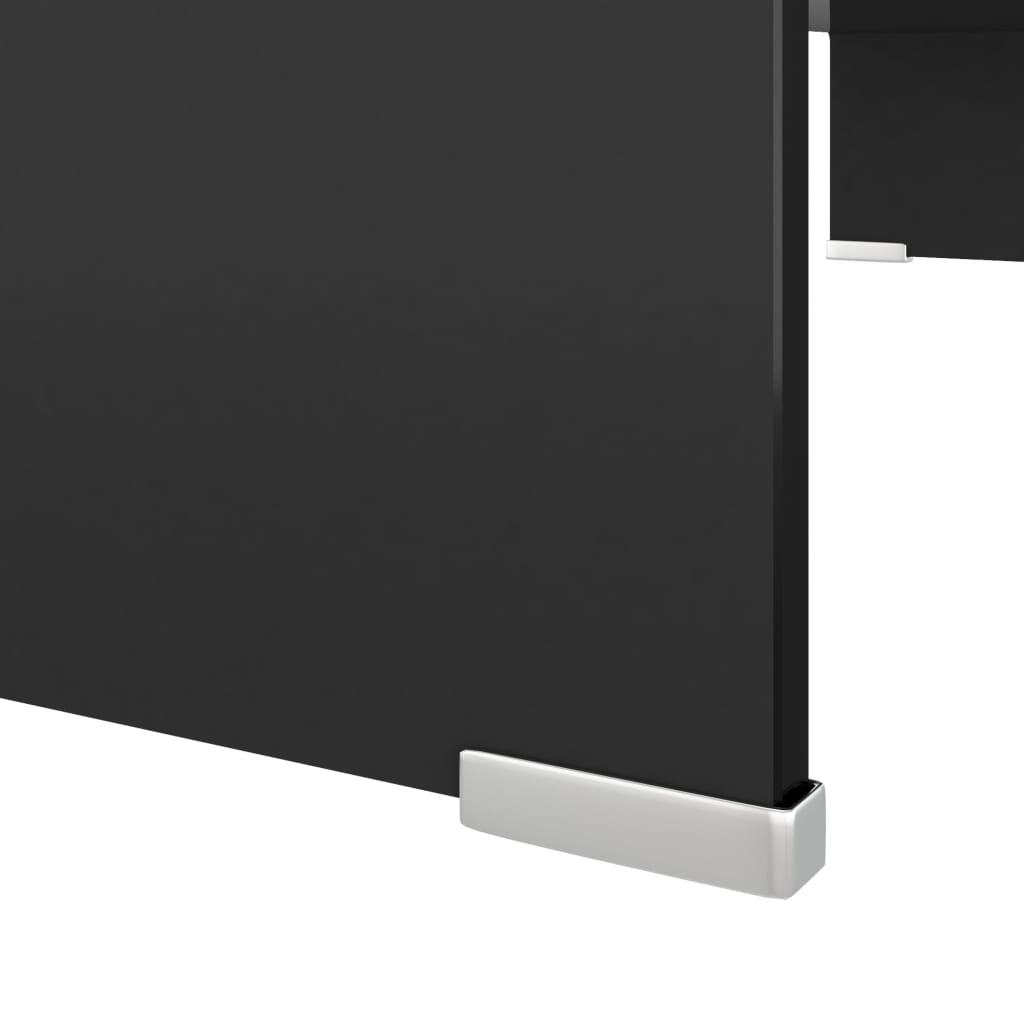 Tv-meubel/monitorverhoger zwart 80x30x13 cm glas Tv-meubels | Creëer jouw Trendy Thuis | Gratis bezorgd & Retour | Trendy.nl