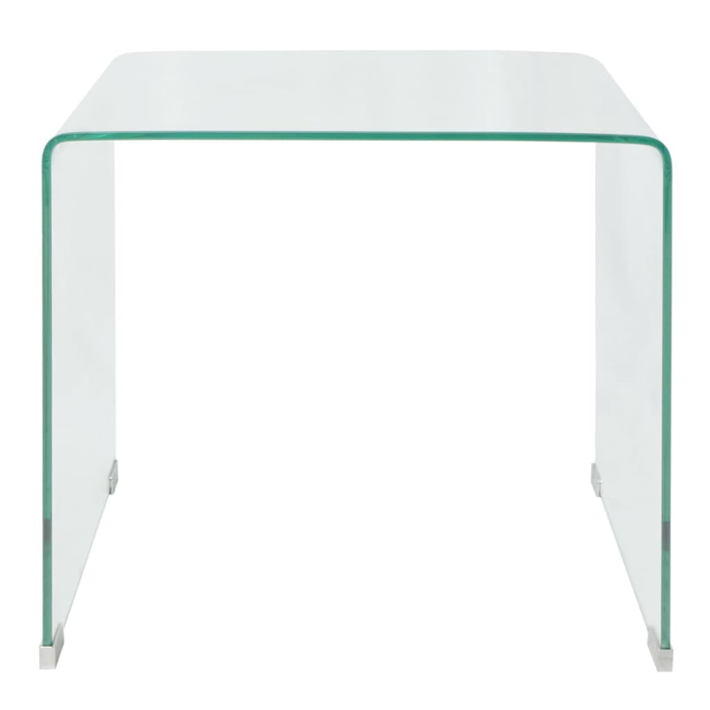 Salontafel transparant 49,5x50x45 cm gehard glas Salontafels | Creëer jouw Trendy Thuis | Gratis bezorgd & Retour | Trendy.nl