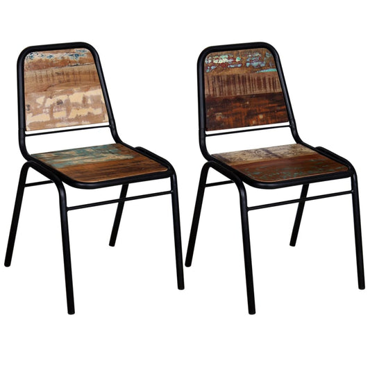 Eetkamerstoelen 2 st massief gerecycled hout Eetkamerstoelen | Creëer jouw Trendy Thuis | Gratis bezorgd & Retour | Trendy.nl