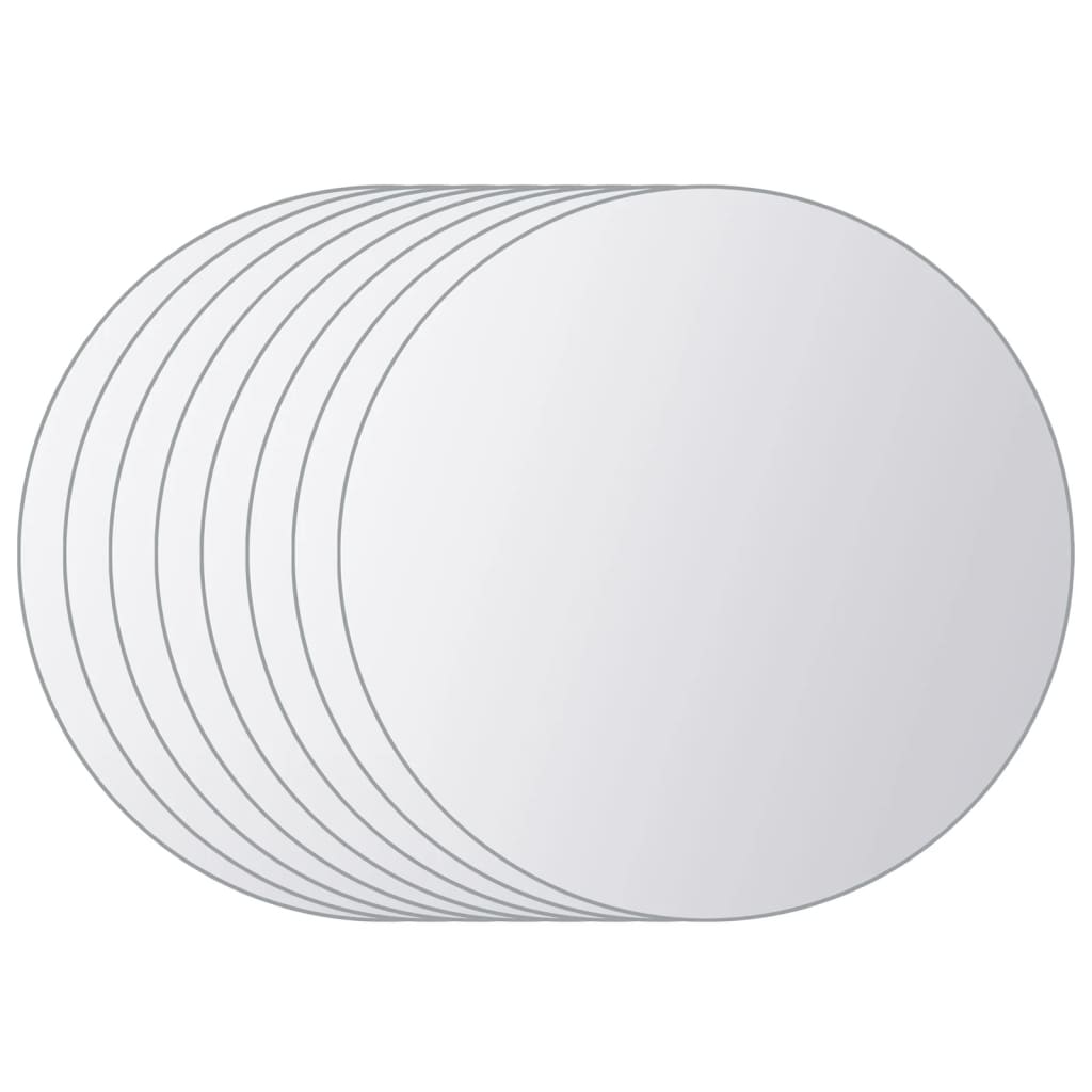 8 st Spiegeltegels rond glas Spiegels | Creëer jouw Trendy Thuis | Gratis bezorgd & Retour | Trendy.nl