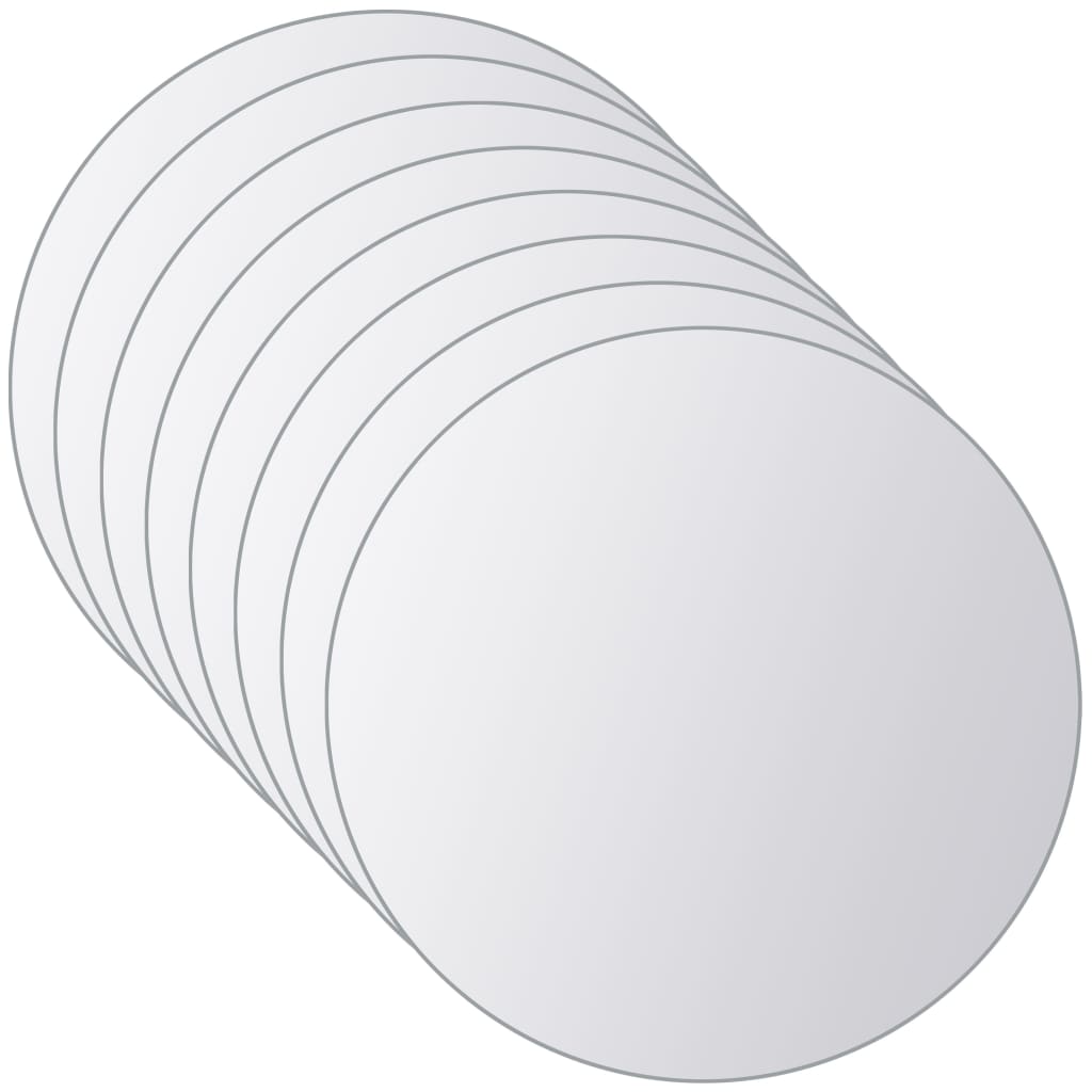 8 st Spiegeltegels rond glas Spiegels | Creëer jouw Trendy Thuis | Gratis bezorgd & Retour | Trendy.nl