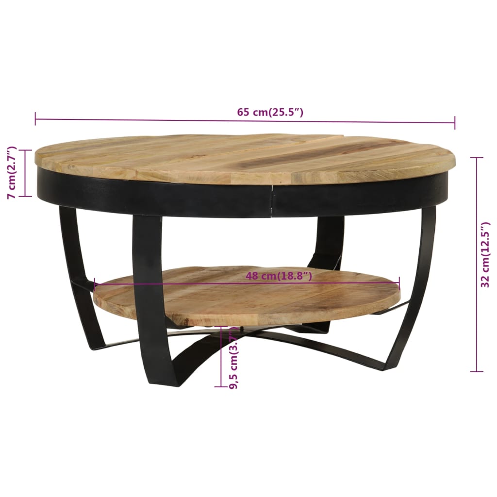 Salontafel 65x32 cm massief ruw mangohout Salontafels | Creëer jouw Trendy Thuis | Gratis bezorgd & Retour | Trendy.nl