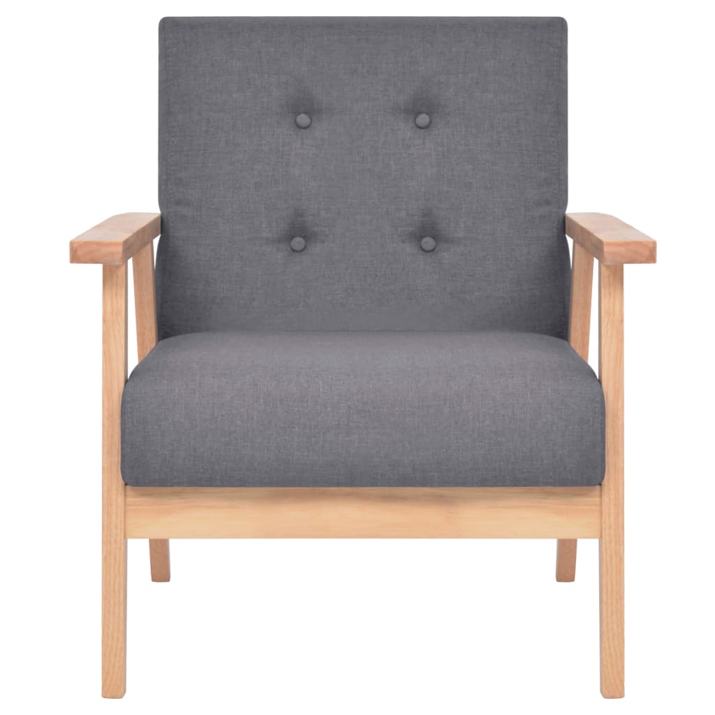 Fauteuil stof donkergrijs