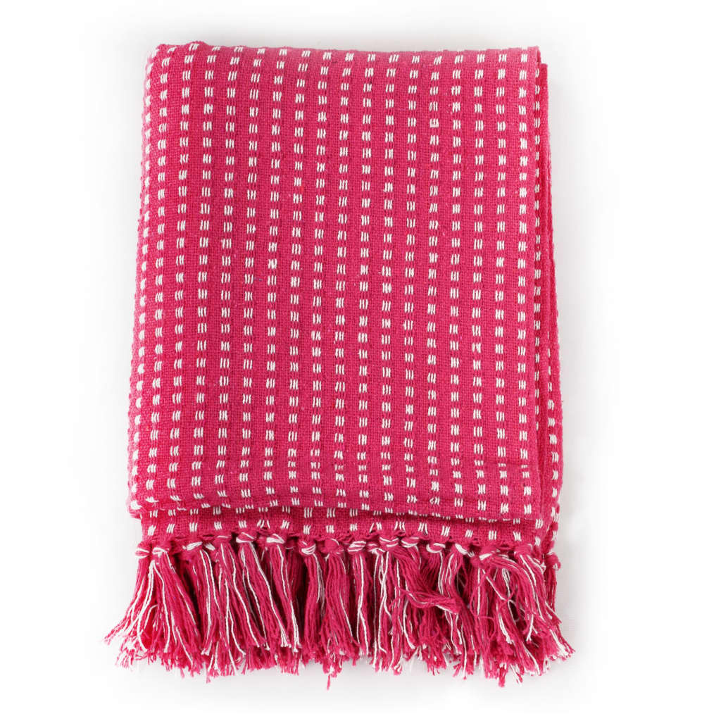 Plaid vierkantjes 160x210 cm katoen roze Dekens | Creëer jouw Trendy Thuis | Gratis bezorgd & Retour | Trendy.nl