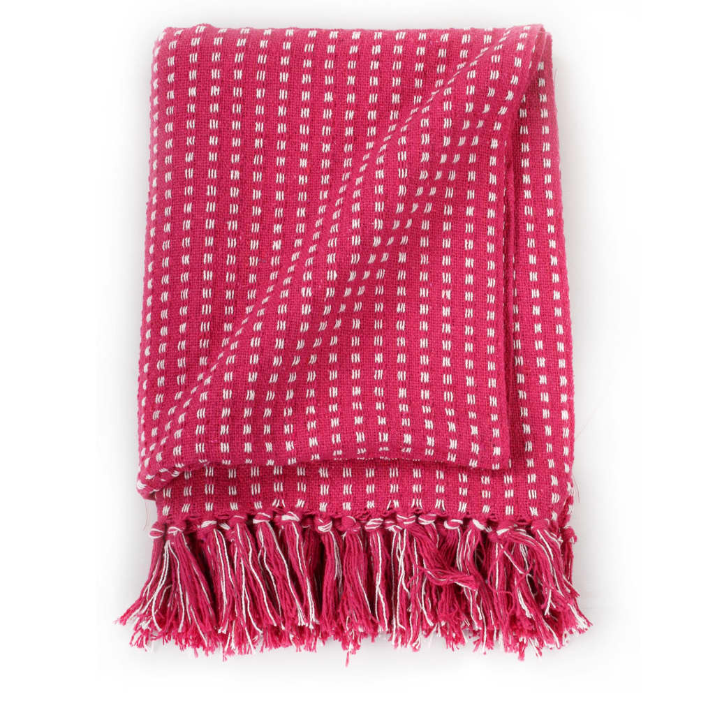 Plaid vierkantjes 160x210 cm katoen roze Dekens | Creëer jouw Trendy Thuis | Gratis bezorgd & Retour | Trendy.nl