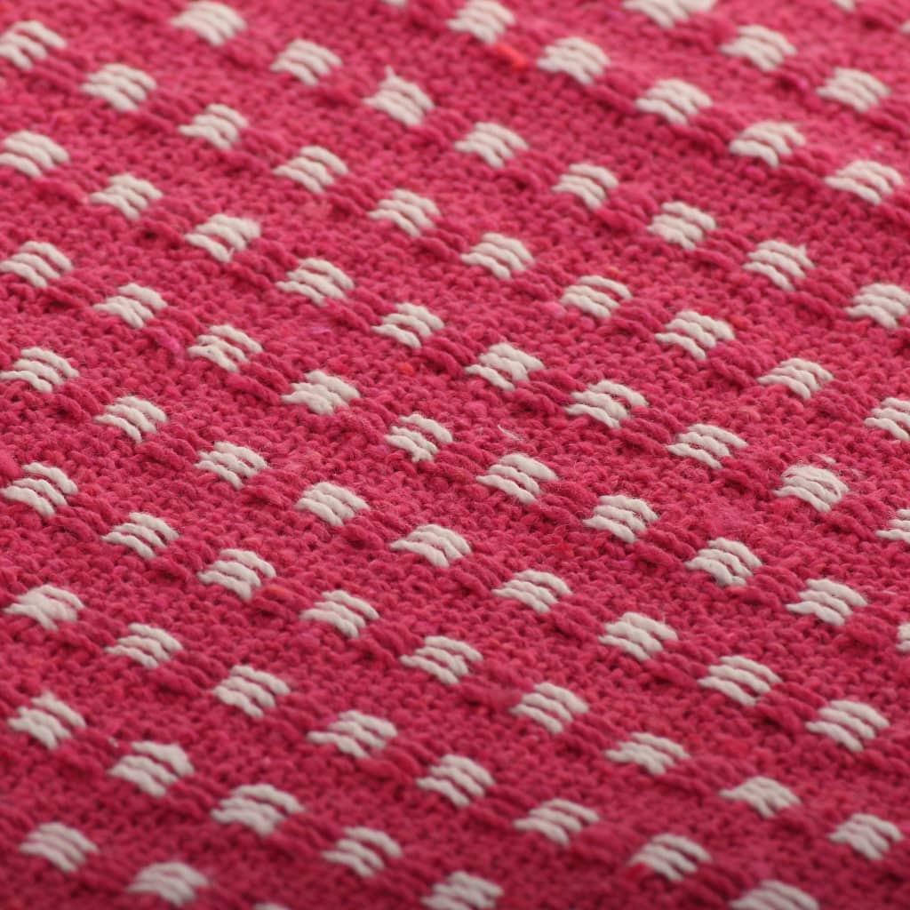 Plaid vierkantjes 160x210 cm katoen roze Dekens | Creëer jouw Trendy Thuis | Gratis bezorgd & Retour | Trendy.nl