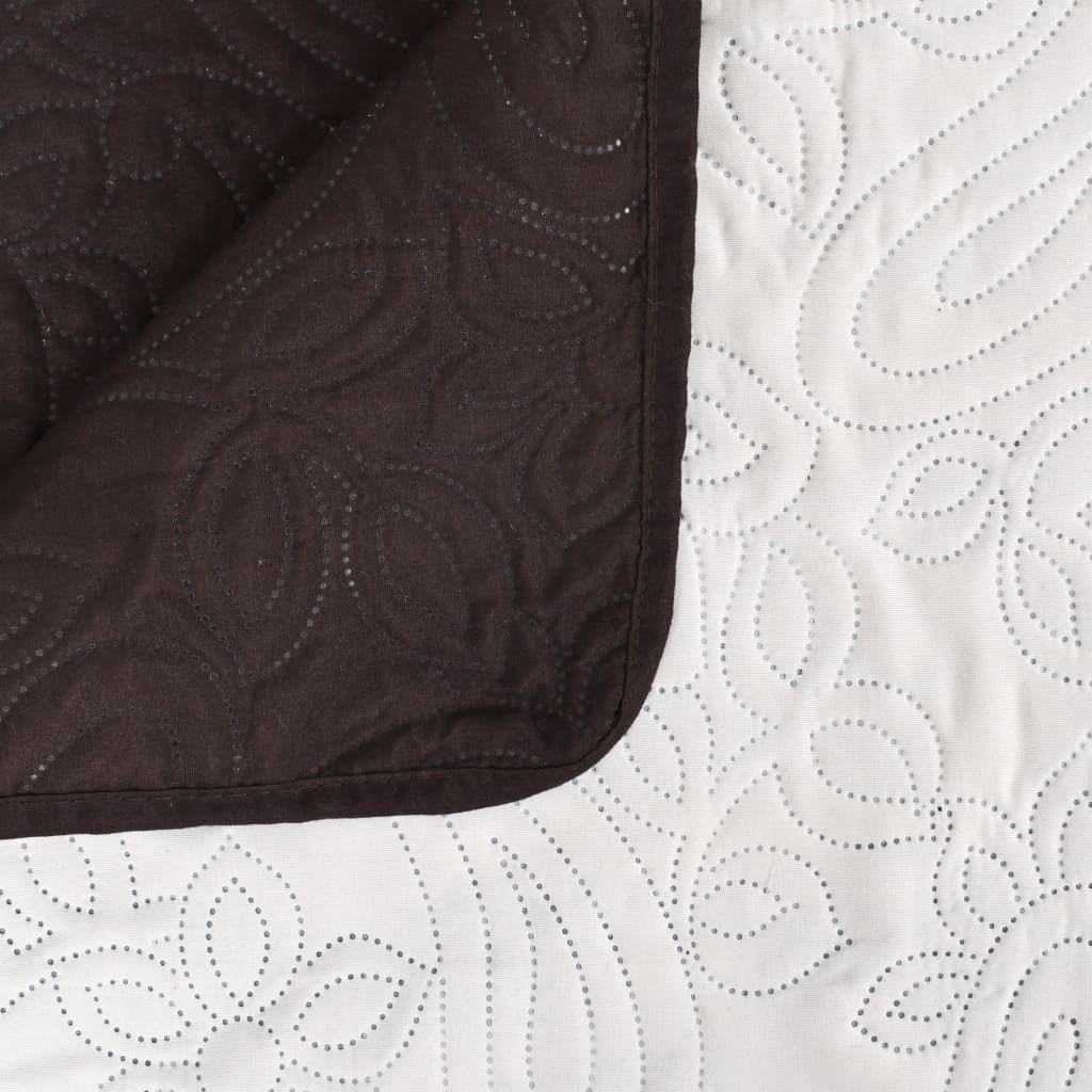 Bedsprei dubbelzijdig 230x260 cm quilt crème en bruin Dekbedden | Creëer jouw Trendy Thuis | Gratis bezorgd & Retour | Trendy.nl