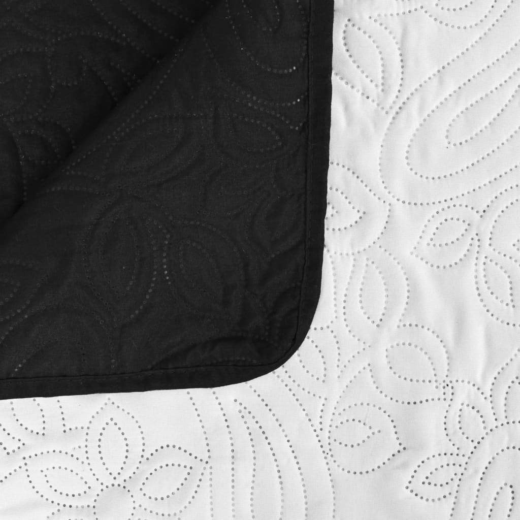 Bedsprei dubbelzijdig 230x260 cm quilt zwart en wit Dekbedden | Creëer jouw Trendy Thuis | Gratis bezorgd & Retour | Trendy.nl