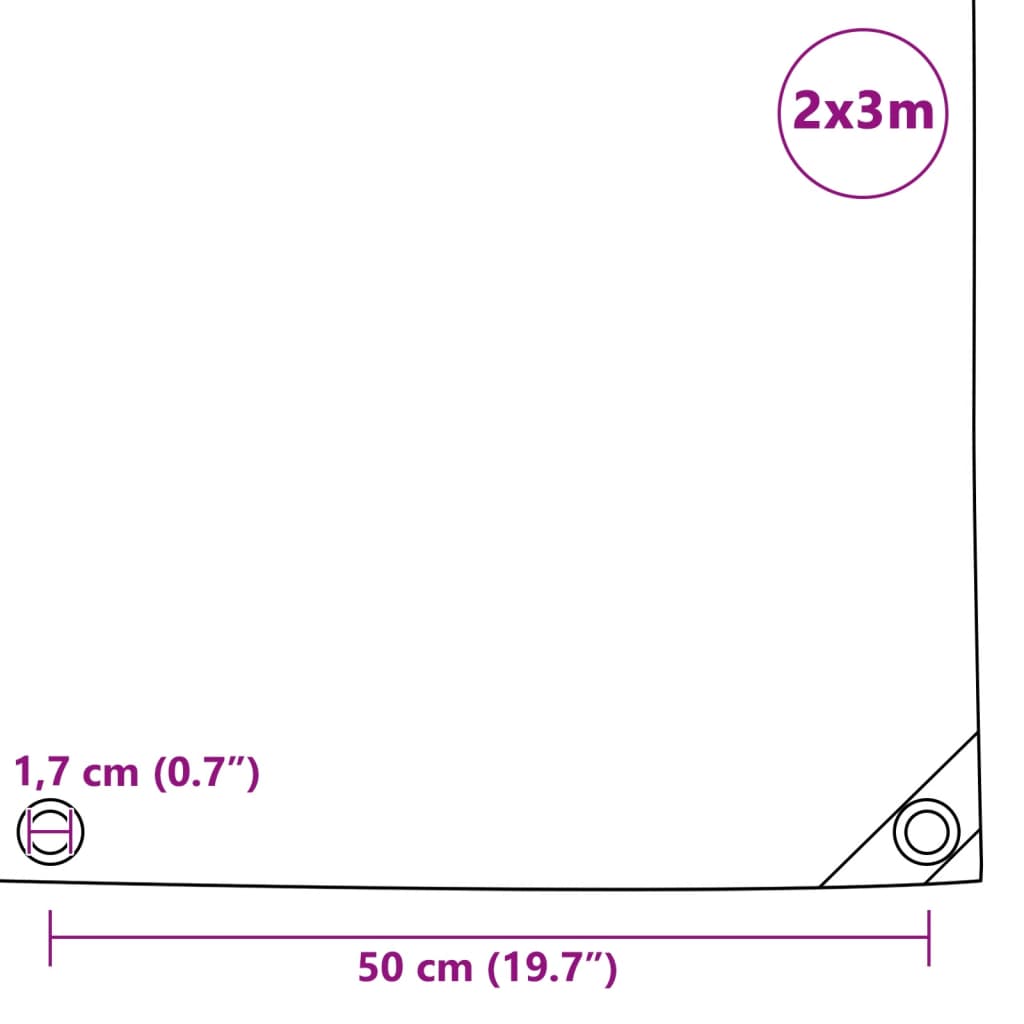 Dekzeil 650 g/m² 2x3 m grijs Afdekdoeken | Creëer jouw Trendy Thuis | Gratis bezorgd & Retour | Trendy.nl