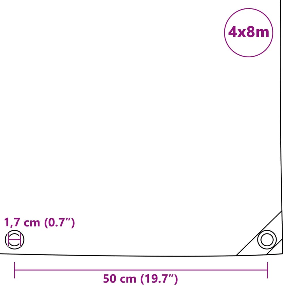 Dekzeil 650 g/m² 4x8 m wit Afdekdoeken | Creëer jouw Trendy Thuis | Gratis bezorgd & Retour | Trendy.nl