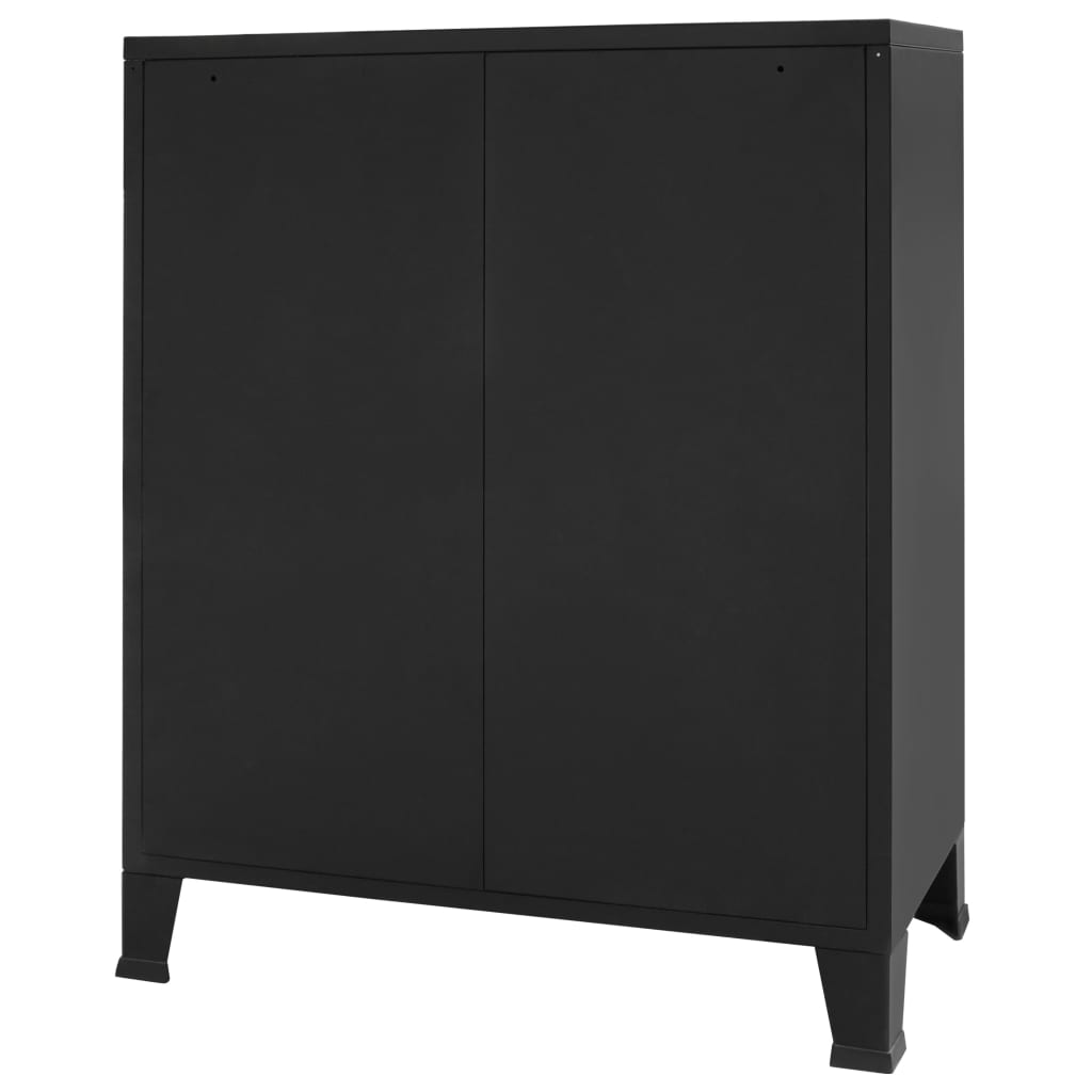 Ladekast industriële stijl 78x40x93 cm metaal zwart Commodes & ladekasten | Creëer jouw Trendy Thuis | Gratis bezorgd & Retour | Trendy.nl