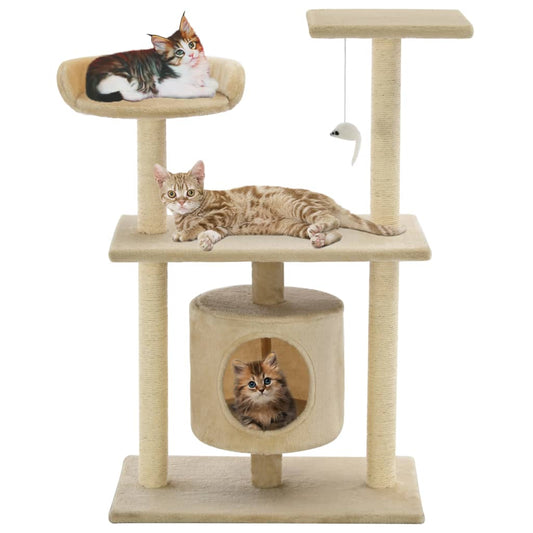 Kattenkrabpaal met sisal krabpalen 95 cm beige Kattenmeubels | Creëer jouw Trendy Thuis | Gratis bezorgd & Retour | Trendy.nl