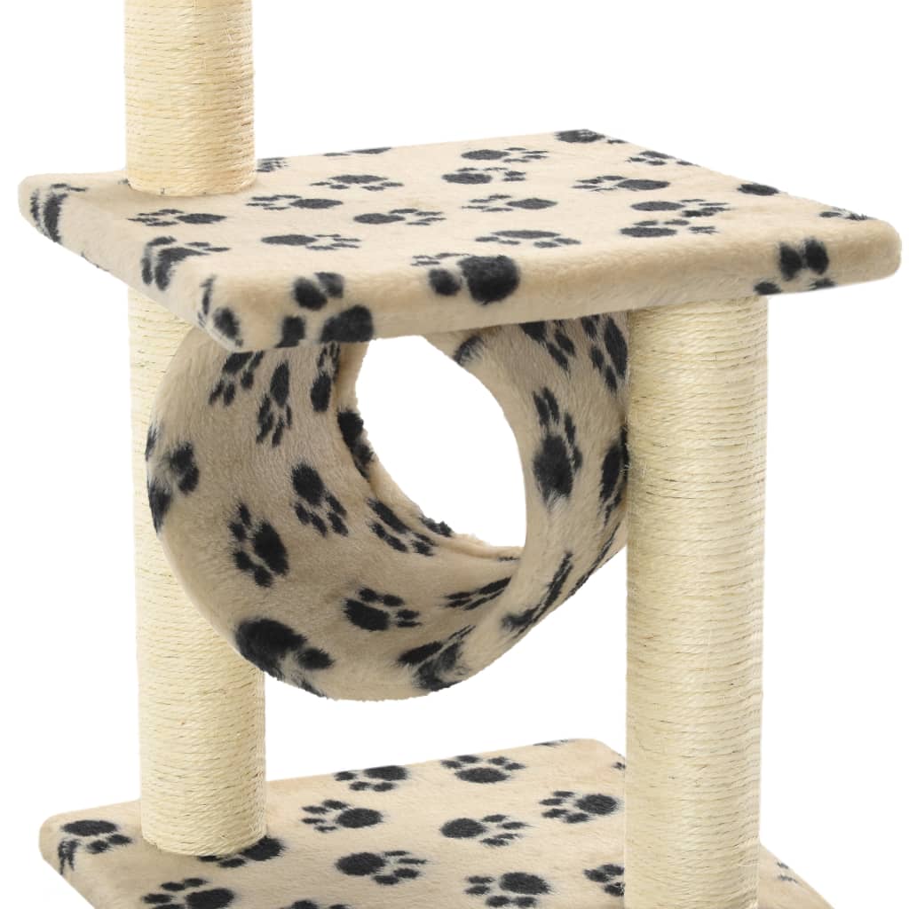 Kattenkrabpaal met sisal krabpalen 65 cm pootafdrukken beige Kattenmeubels | Creëer jouw Trendy Thuis | Gratis bezorgd & Retour | Trendy.nl