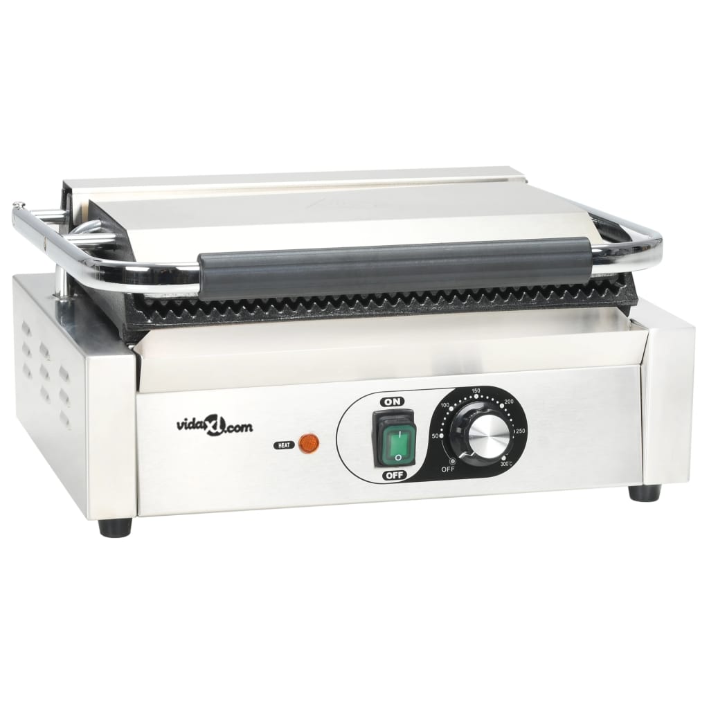 Panini grill gegroefd 2200 W 43x30,5x20 cm