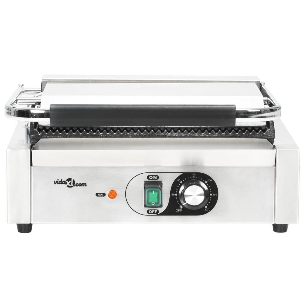 Panini grill gegroefd 2200 W 43x30,5x20 cm