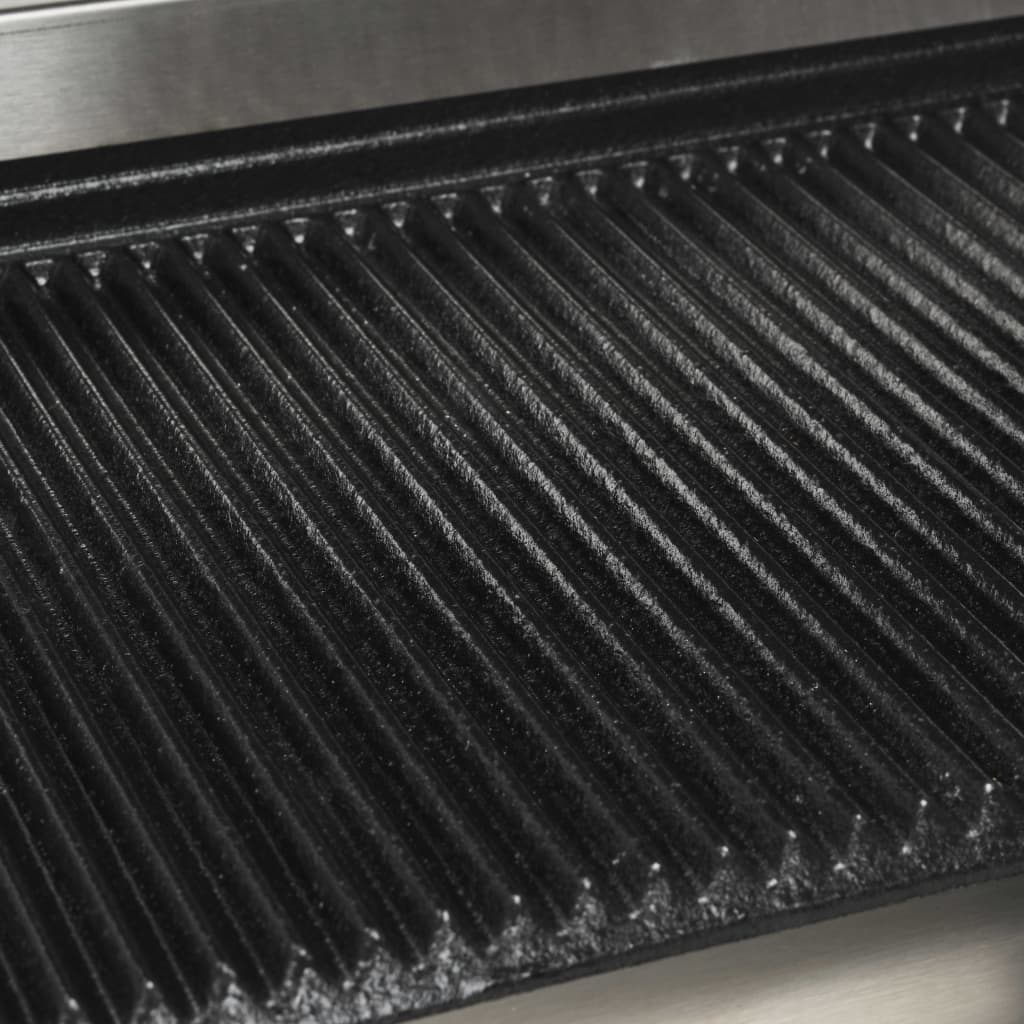 Panini grill gegroefd 2200 W 43x30,5x20 cm