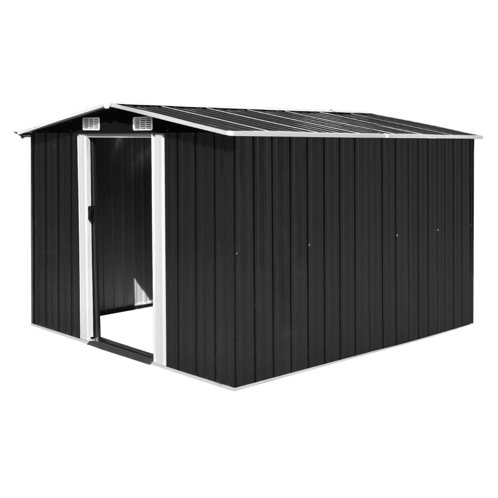 Tuinschuur 257x298x178 cm metaal antracietkleurig Tuinhuizen | Creëer jouw Trendy Thuis | Gratis bezorgd & Retour | Trendy.nl