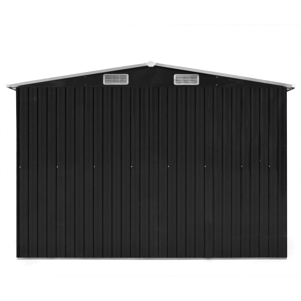 Tuinschuur 257x298x178 cm metaal antracietkleurig Tuinhuizen | Creëer jouw Trendy Thuis | Gratis bezorgd & Retour | Trendy.nl