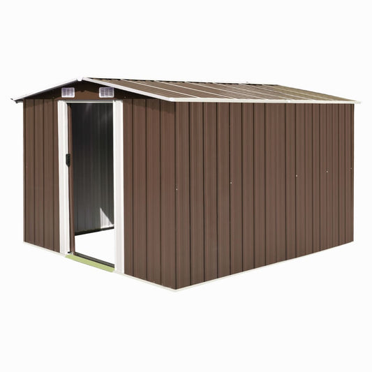 Tuinschuur 257x298x178 cm metaal bruin Tuinhuizen | Creëer jouw Trendy Thuis | Gratis bezorgd & Retour | Trendy.nl