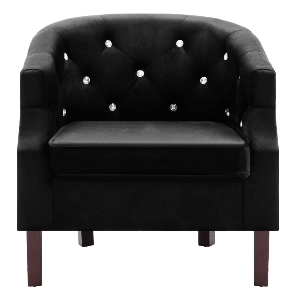 Fauteuil fluweel zwart Fauteuils & Relaxfauteuils | Creëer jouw Trendy Thuis | Gratis bezorgd & Retour | Trendy.nl