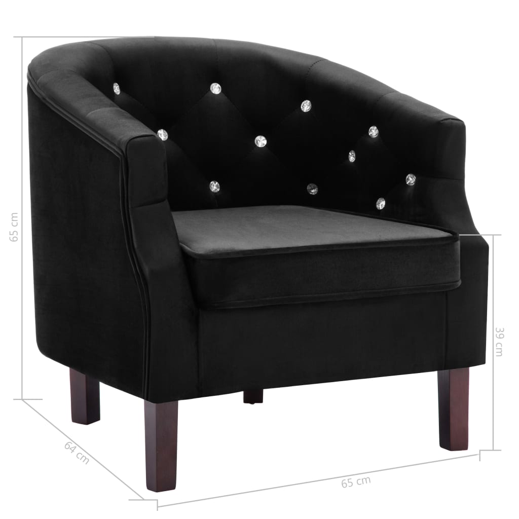 Fauteuil fluweel zwart Fauteuils & Relaxfauteuils | Creëer jouw Trendy Thuis | Gratis bezorgd & Retour | Trendy.nl