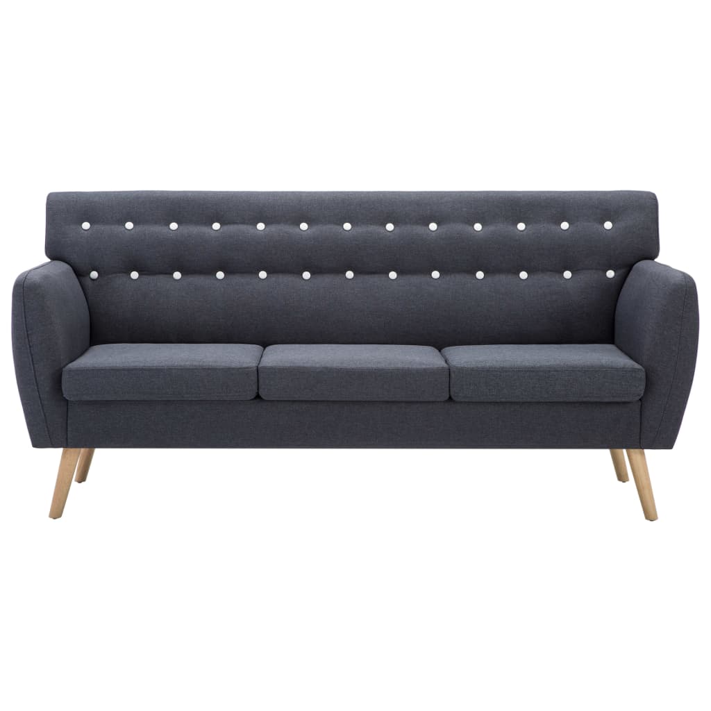 Driezitsbank 172x70x82 cm stof donkergrijs Banken | Creëer jouw Trendy Thuis | Gratis bezorgd & Retour | Trendy.nl