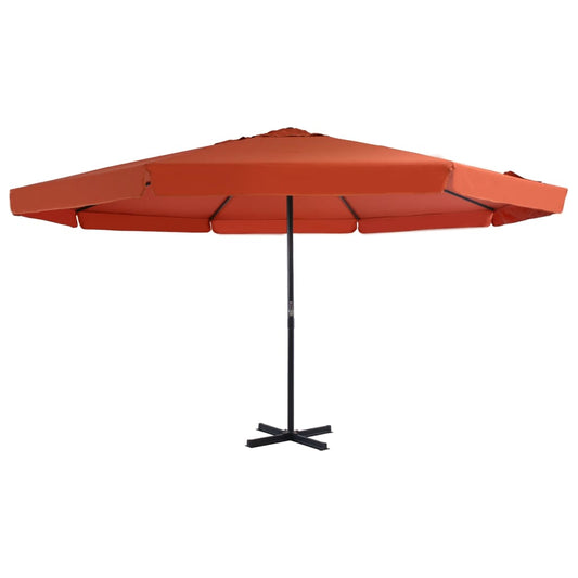 Parasol met aluminium paal 500 cm terracottakleurig Parasols en zonneschermen | Creëer jouw Trendy Thuis | Gratis bezorgd & Retour | Trendy.nl