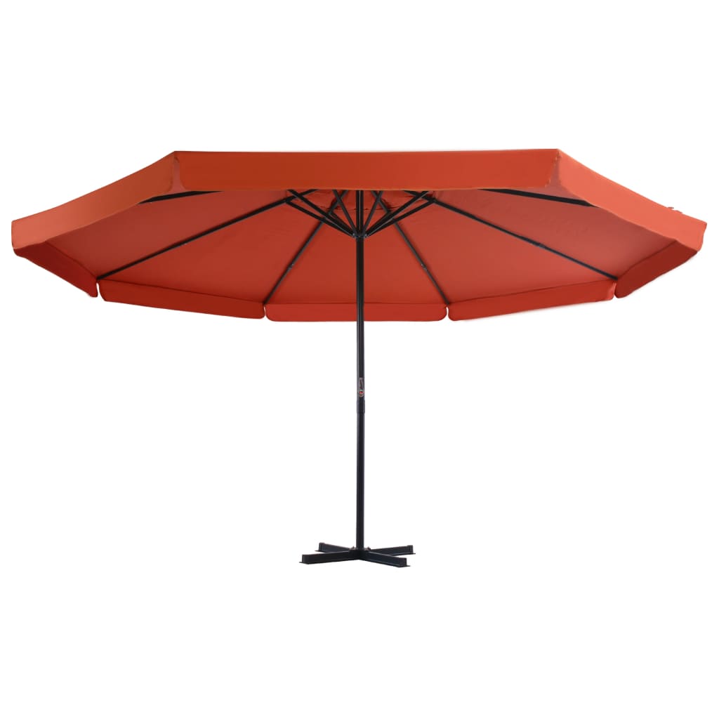 Parasol met aluminium paal 500 cm terracottakleurig Parasols en zonneschermen | Creëer jouw Trendy Thuis | Gratis bezorgd & Retour | Trendy.nl