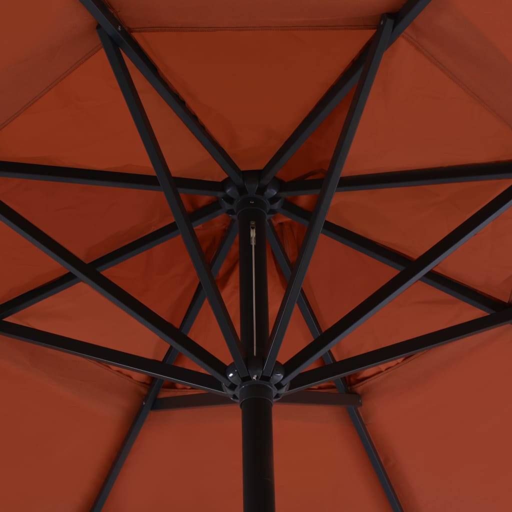 Parasol met aluminium paal 500 cm terracottakleurig Parasols en zonneschermen | Creëer jouw Trendy Thuis | Gratis bezorgd & Retour | Trendy.nl