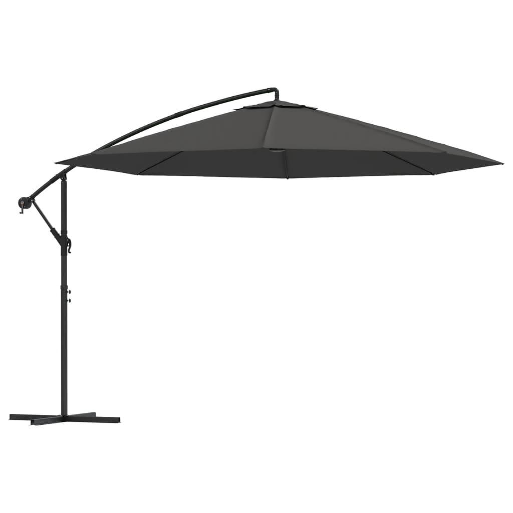 Zweefparasol met aluminium paal 350 cm antraciet Parasols en zonneschermen | Creëer jouw Trendy Thuis | Gratis bezorgd & Retour | Trendy.nl