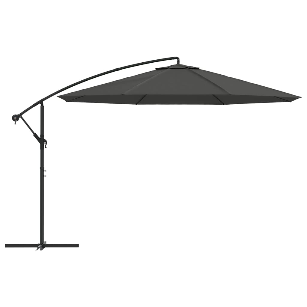 Zweefparasol met aluminium paal 350 cm antraciet Parasols en zonneschermen | Creëer jouw Trendy Thuis | Gratis bezorgd & Retour | Trendy.nl