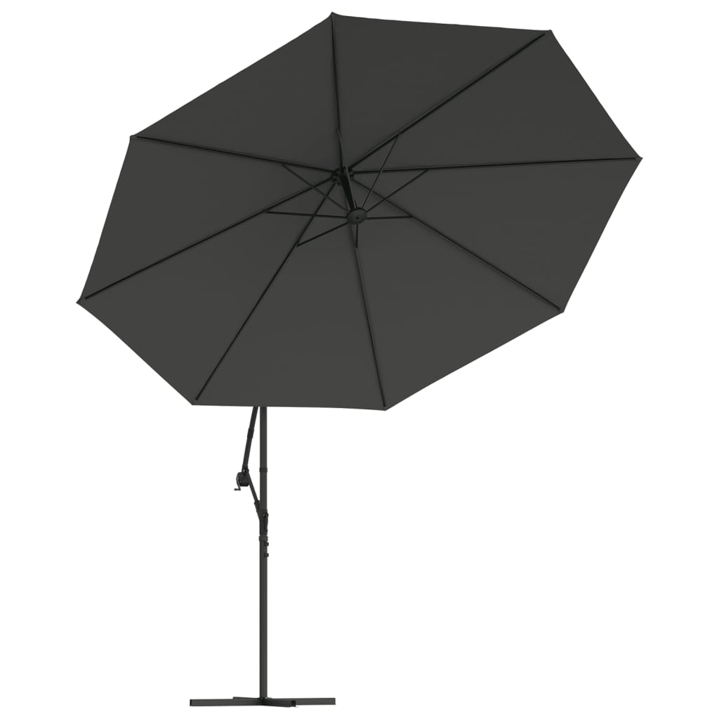 Zweefparasol met aluminium paal 350 cm antraciet Parasols en zonneschermen | Creëer jouw Trendy Thuis | Gratis bezorgd & Retour | Trendy.nl