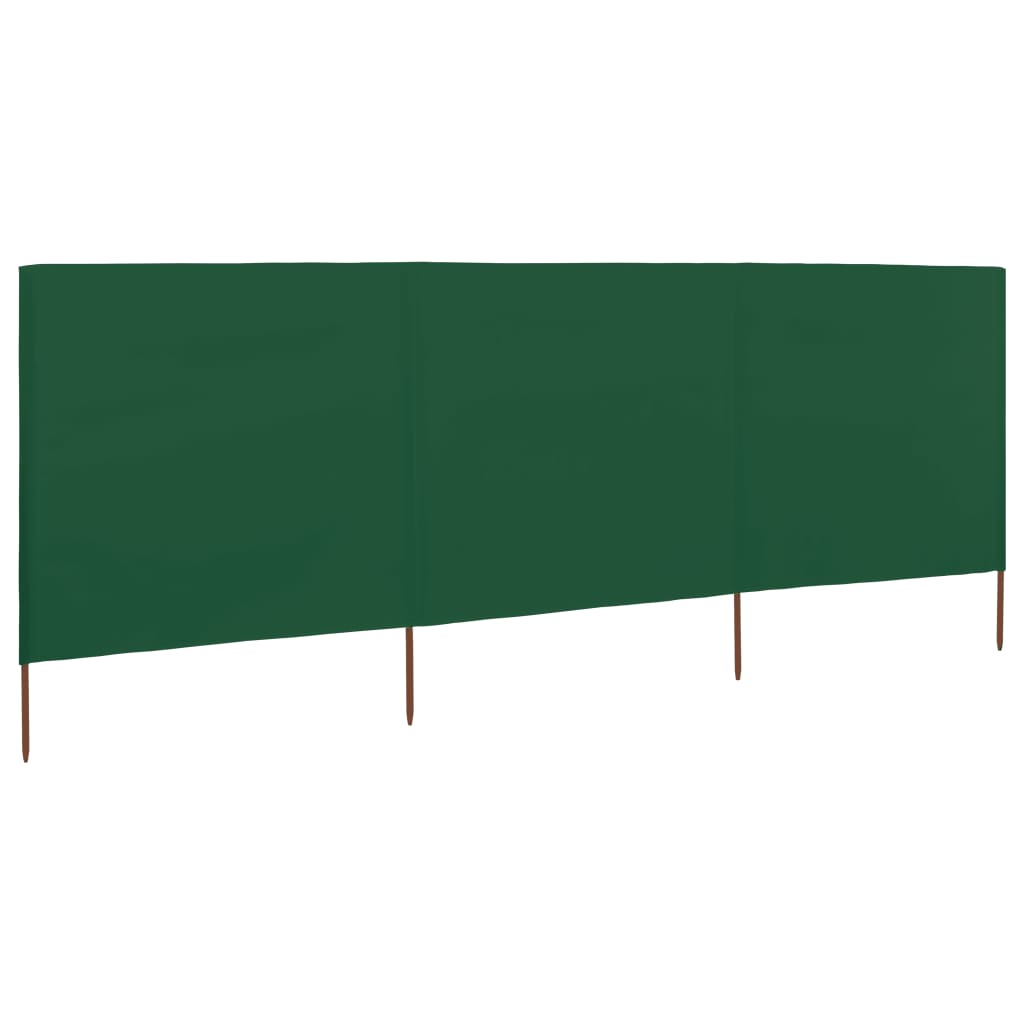 Windscherm 3-panelen 400x120 cm stof groen Parasols en zonneschermen | Creëer jouw Trendy Thuis | Gratis bezorgd & Retour | Trendy.nl