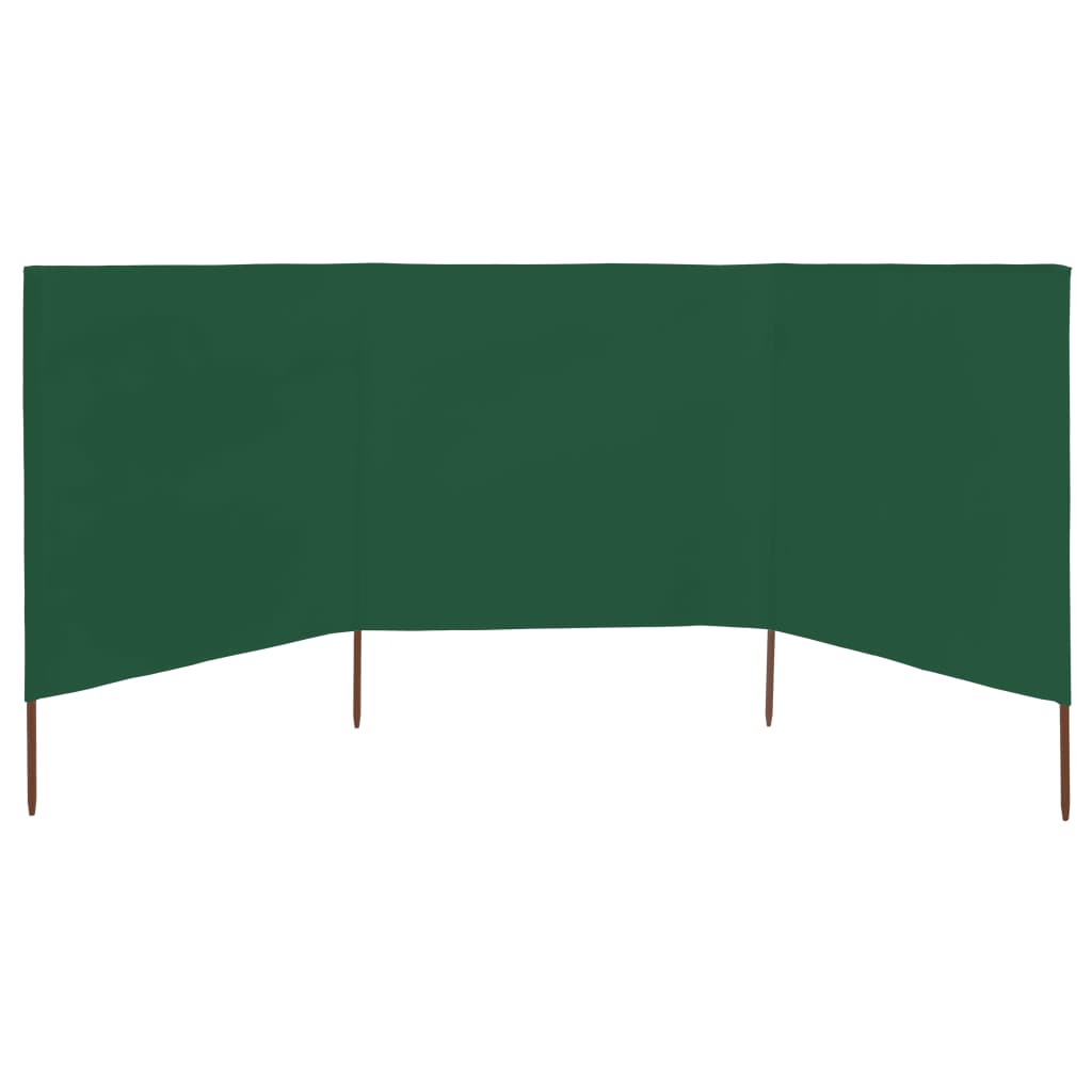 Windscherm 3-panelen 400x120 cm stof groen Parasols en zonneschermen | Creëer jouw Trendy Thuis | Gratis bezorgd & Retour | Trendy.nl