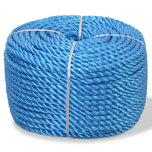 Touw gedraaid 6 mm 500 m polypropyleen blauw