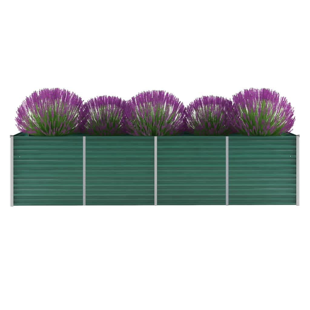 Plantenbak verhoogd 320x80x77 cm gegalvaniseerd staal groen Bloempotten & plantenbakken | Creëer jouw Trendy Thuis | Gratis bezorgd & Retour | Trendy.nl