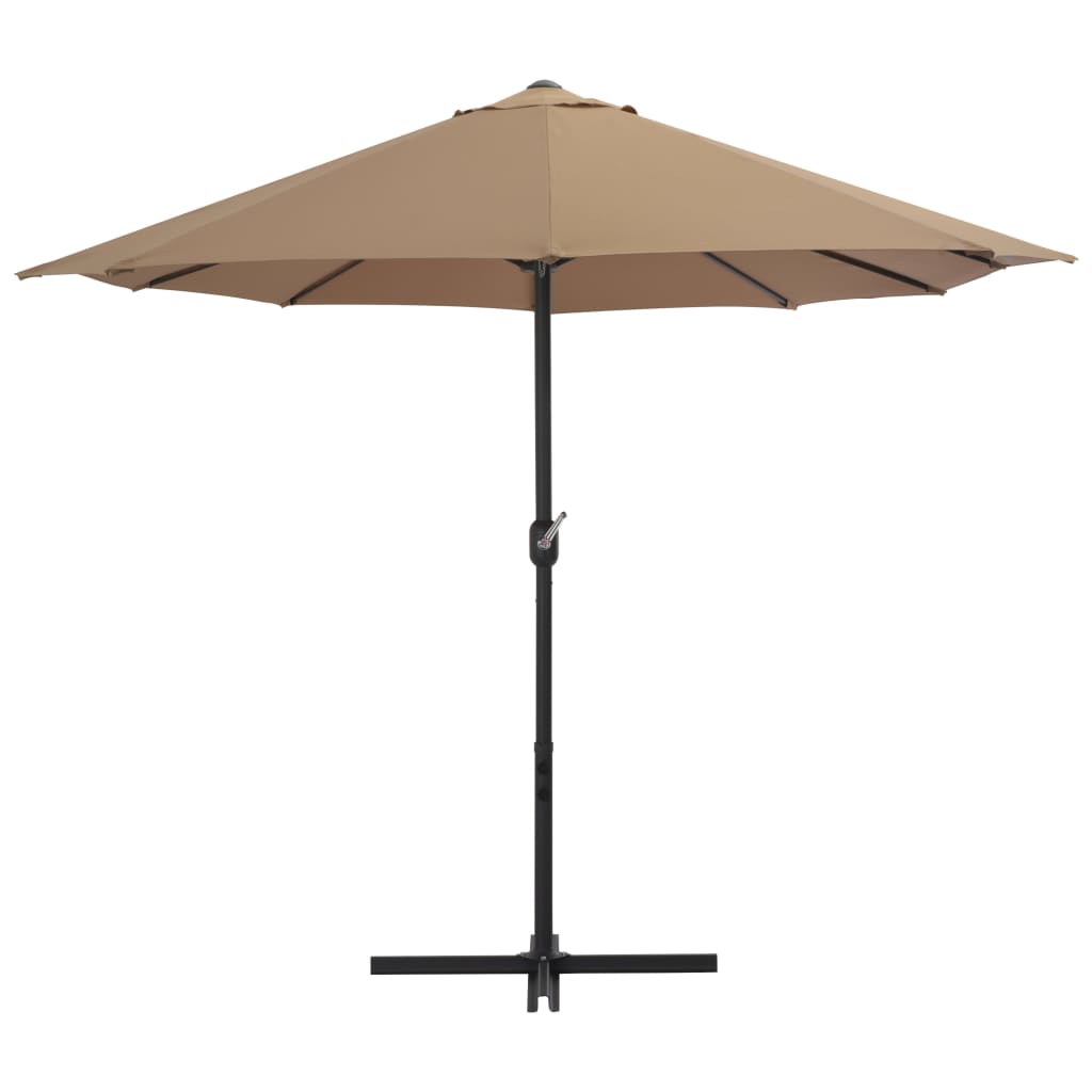 Parasol met aluminium paal 460x270 cm taupe Parasols en zonneschermen | Creëer jouw Trendy Thuis | Gratis bezorgd & Retour | Trendy.nl