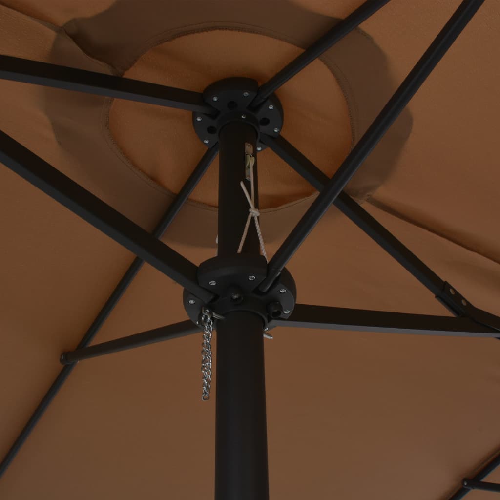 Parasol met aluminium paal 460x270 cm taupe Parasols en zonneschermen | Creëer jouw Trendy Thuis | Gratis bezorgd & Retour | Trendy.nl