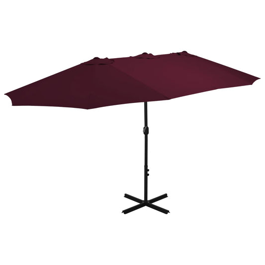 Parasol met aluminium paal 460x270 cm bordeauxrood Parasols en zonneschermen | Creëer jouw Trendy Thuis | Gratis bezorgd & Retour | Trendy.nl