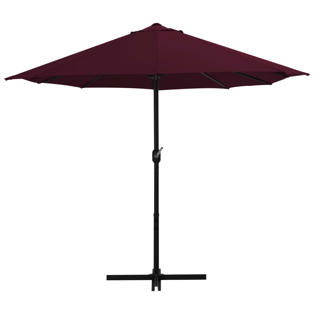 Parasol met aluminium paal 460x270 cm bordeauxrood Parasols en zonneschermen | Creëer jouw Trendy Thuis | Gratis bezorgd & Retour | Trendy.nl