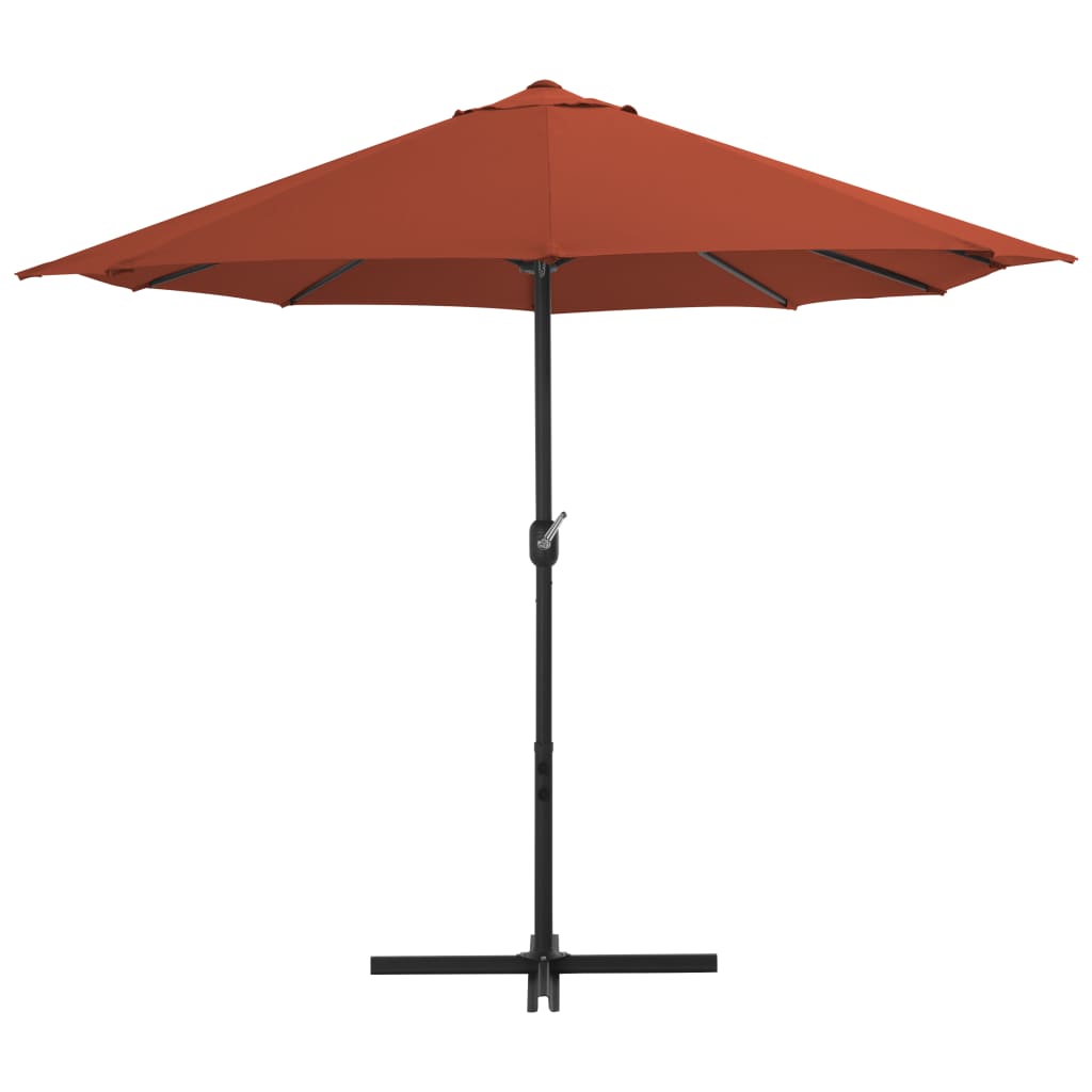 Parasol met aluminium paal 460x270 cm terracotta Parasols en zonneschermen | Creëer jouw Trendy Thuis | Gratis bezorgd & Retour | Trendy.nl