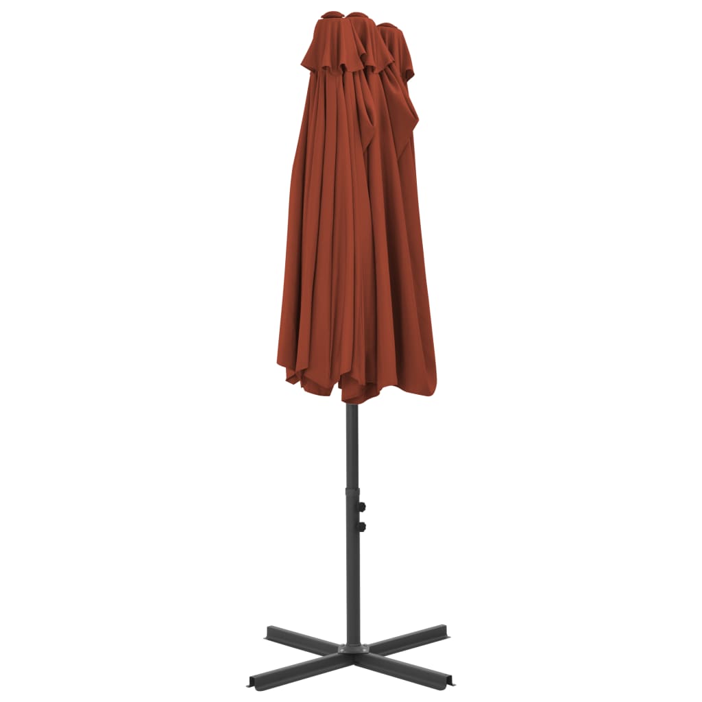 Parasol met aluminium paal 460x270 cm terracotta Parasols en zonneschermen | Creëer jouw Trendy Thuis | Gratis bezorgd & Retour | Trendy.nl