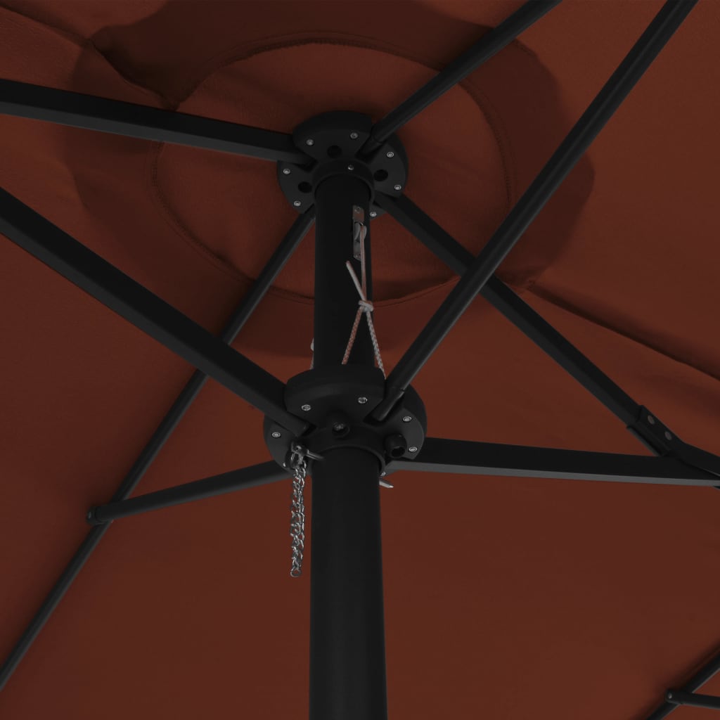 Parasol met aluminium paal 460x270 cm terracotta Parasols en zonneschermen | Creëer jouw Trendy Thuis | Gratis bezorgd & Retour | Trendy.nl