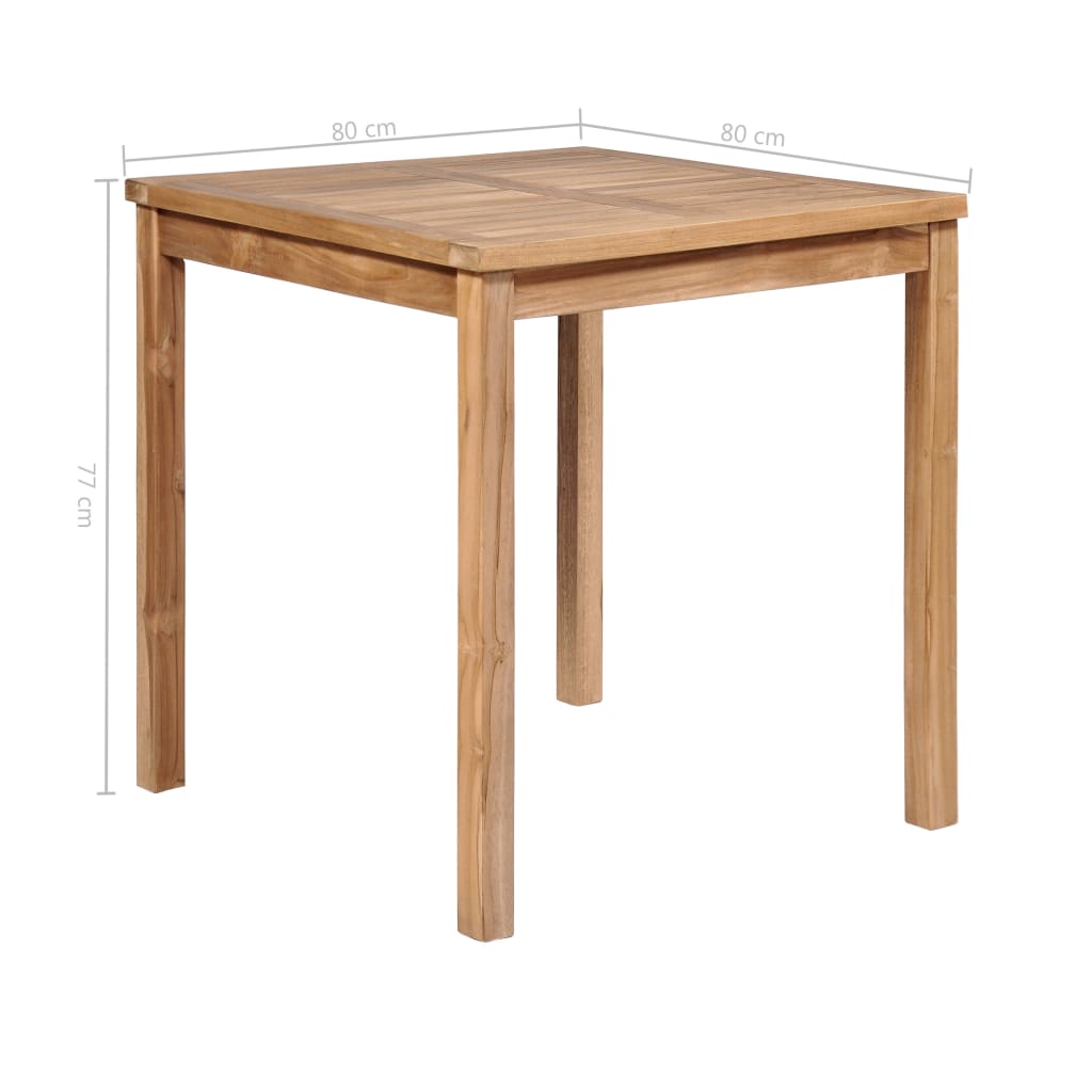 Tuintafel 80x80x77 cm massief teakhout Tuintafels | Creëer jouw Trendy Thuis | Gratis bezorgd & Retour | Trendy.nl