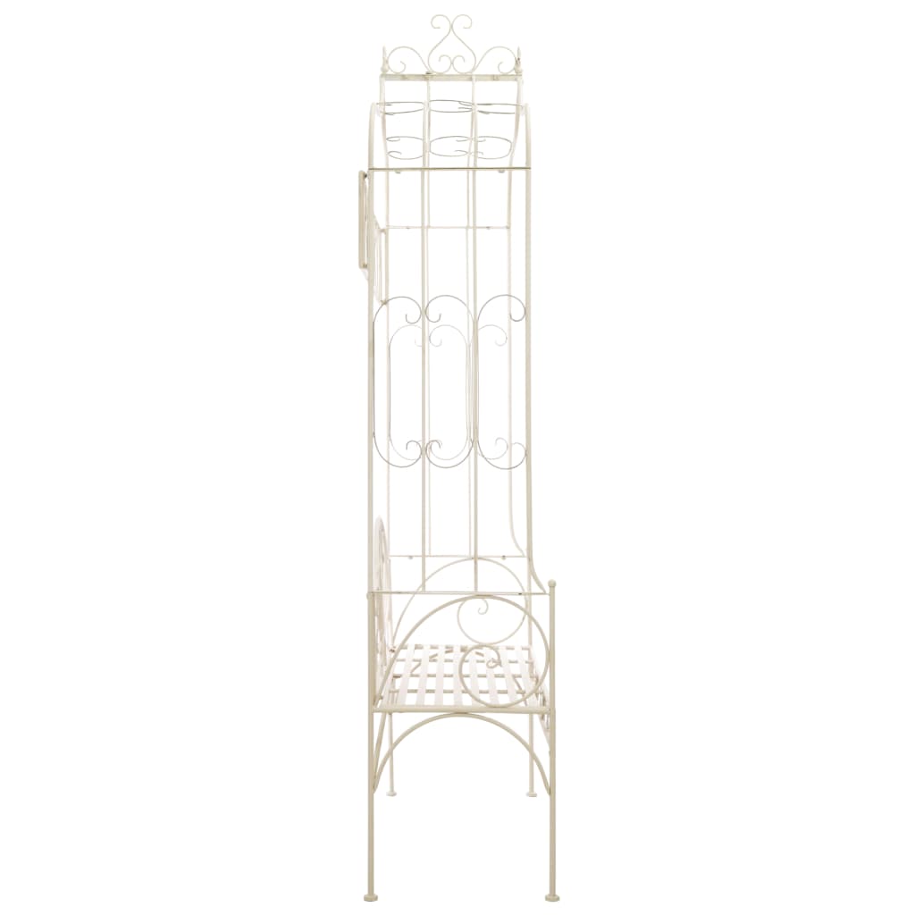 Tuinbank 122 cm ijzer antiekwit Tuinbanken | Creëer jouw Trendy Thuis | Gratis bezorgd & Retour | Trendy.nl