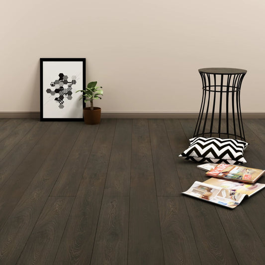 Vloerplanken zelfklevend 4,46 m² 3 mm PVC donkerbruin Vloeren | Creëer jouw Trendy Thuis | Gratis bezorgd & Retour | Trendy.nl