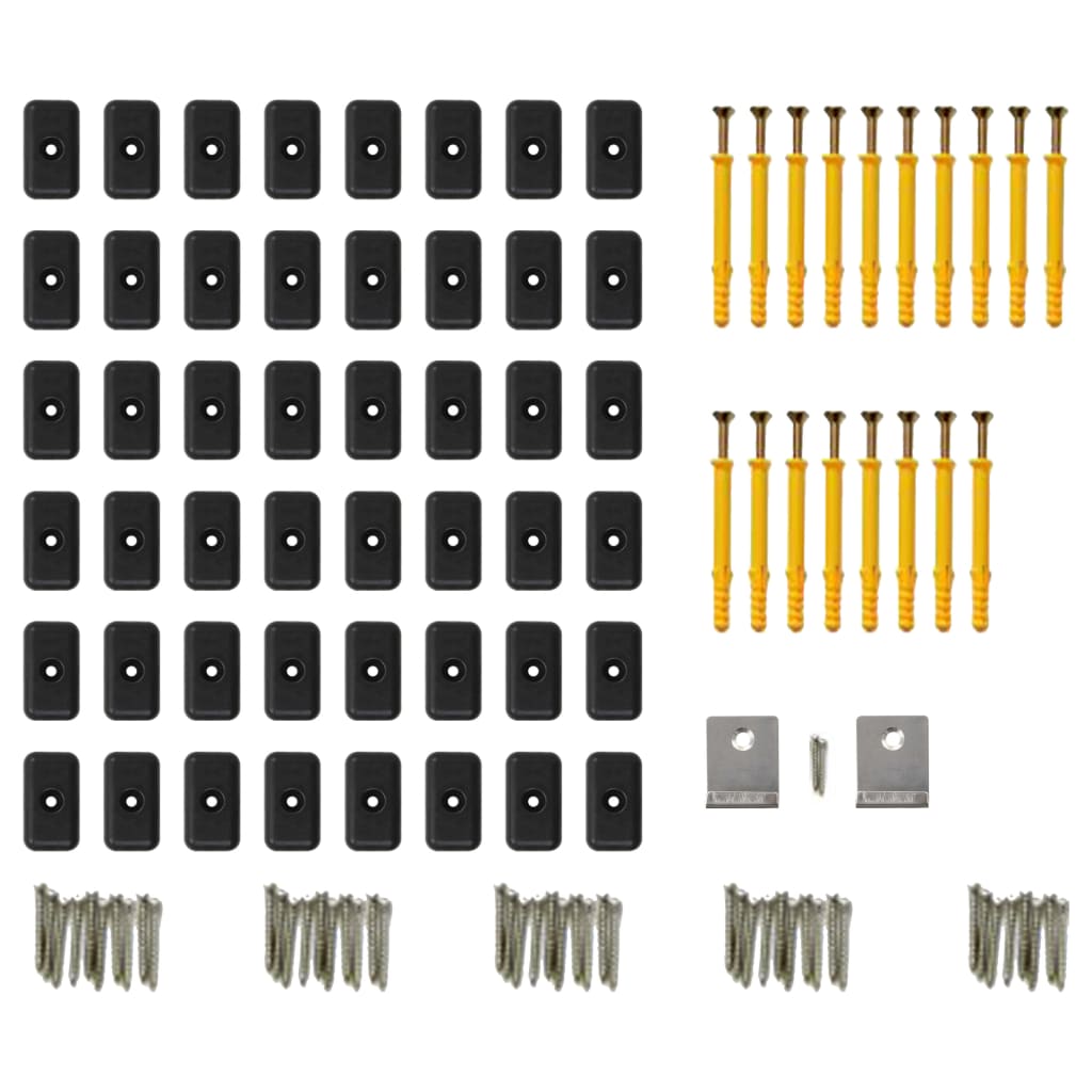 Terrasplanken met accessoires 20 m² 2,2 m massief HKC grijs