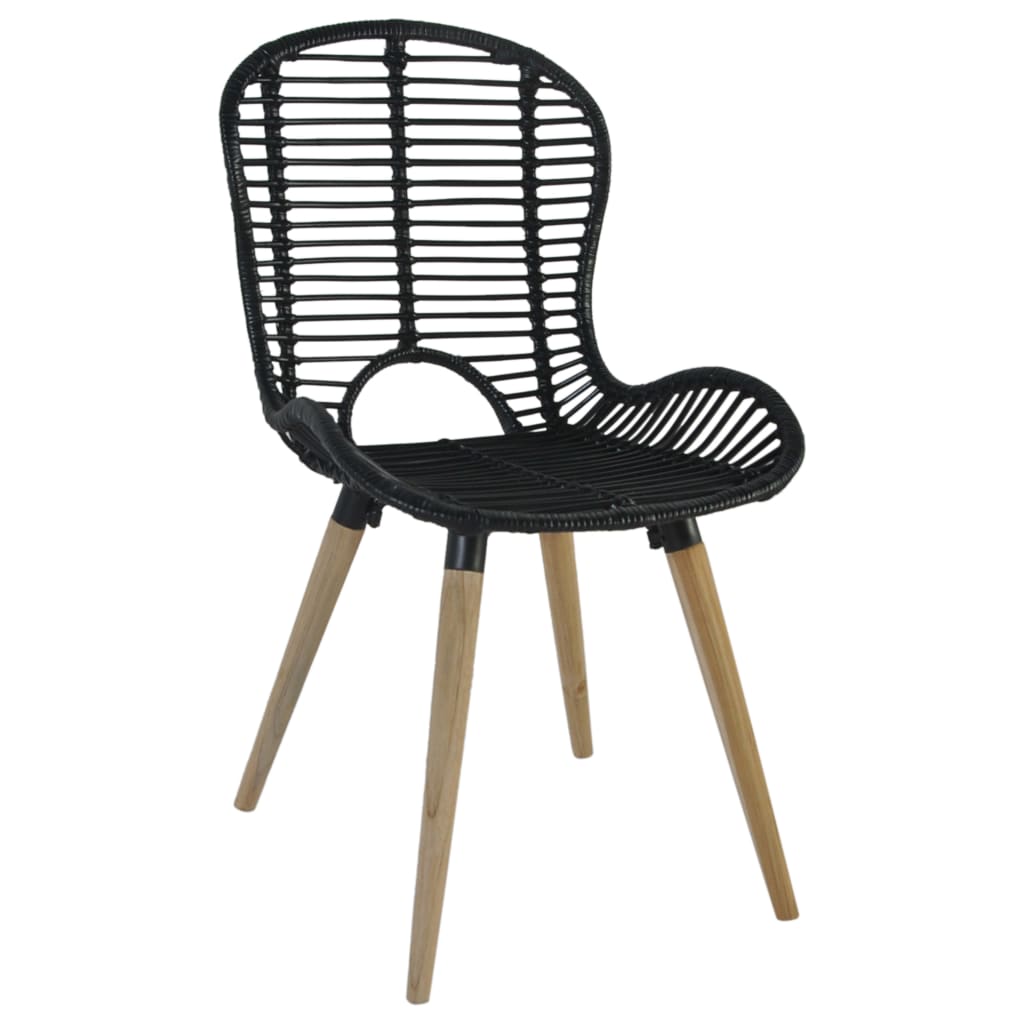 Eetkamerstoelen 6 st natuurlijk rattan zwart Eetkamerstoelen | Creëer jouw Trendy Thuis | Gratis bezorgd & Retour | Trendy.nl