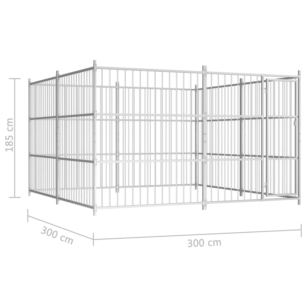 Hondenkennel voor buiten 300x300x185 cm Hondenkennels & -rennen | Creëer jouw Trendy Thuis | Gratis bezorgd & Retour | Trendy.nl