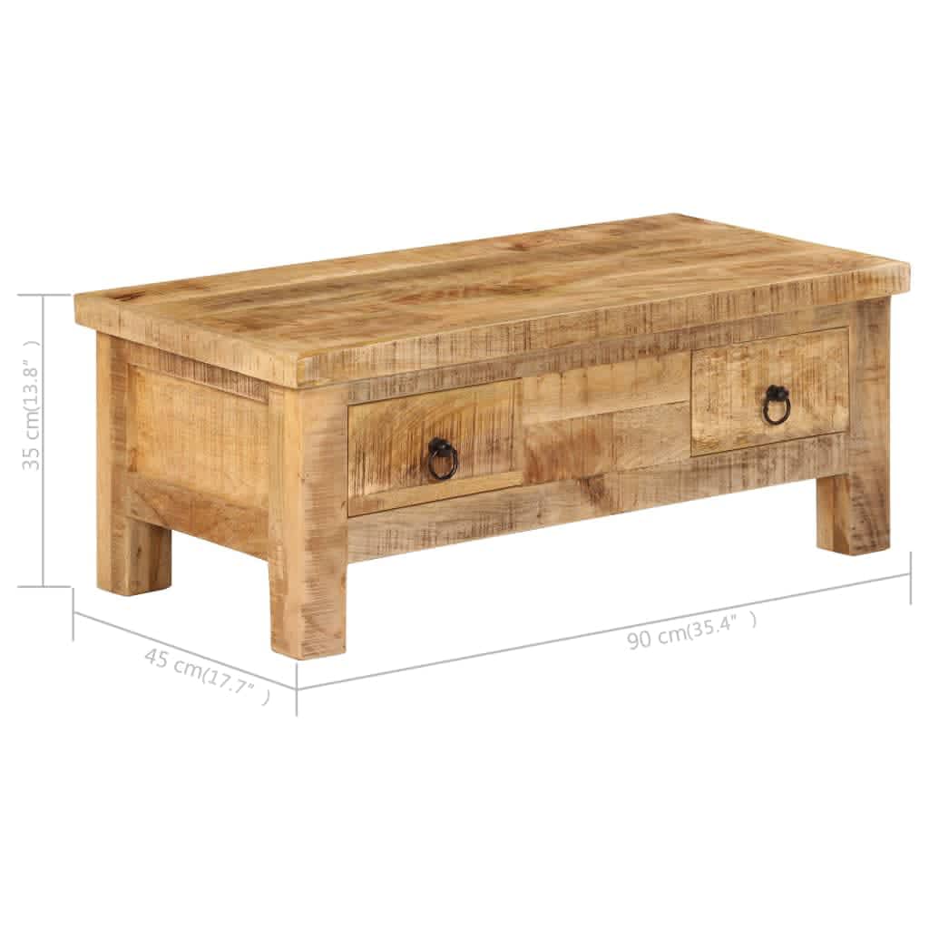 Salontafel 90x45x35 cm massief mangohout Salontafels | Creëer jouw Trendy Thuis | Gratis bezorgd & Retour | Trendy.nl